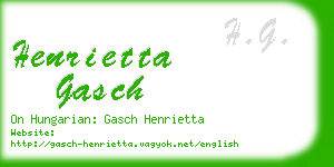 henrietta gasch business card